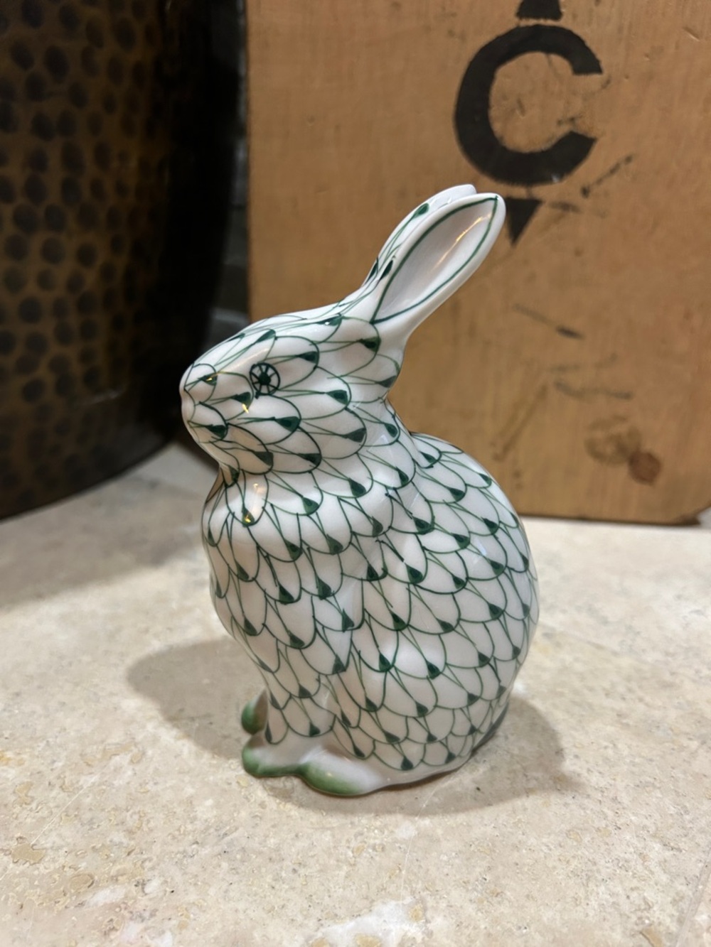 Vintage Andrea by Sadek Handpainted Porcelain Rabbit Figurine